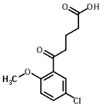 structure of CAS# 162930-56-5, 5-(5-Chloro-2-Methoxyphenyl)-5-Oxopentanoic Acid;5-(5-Chloro-2-methoxyphenyl)-5-oxovaleric acid