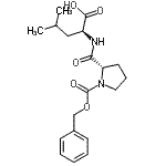 结构式 CAS# 1634-90-8, 1-[(苄氧基)羰基]-L-脯氨酰-L-亮氨酸