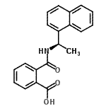 结构式 CAS# 163438-05-9, 2-{[(1R)-1-(1-萘基)乙基]氨基甲酰}苯甲酸