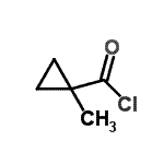结构式 CAS# 16480-05-0, 1-甲基环丙烷羰基氯化物