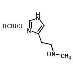 structure of CAS# 16503-22-3, 2-(1H-Imidazol-5-Yl)-N-Methylethanamine Dihydrochloride;[673-50-7];Methylhistamine dihydrochloride Nα-;N&α;-METHYLHISTAMINE DIHYDROCHLORIDE