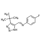 CAS 登录号：165397-57-9， (E)-N-(4-氟苯基)-1-[4-(2-甲基-2-丙基)-1H-1,2,3-三唑-5-基]甲亚胺