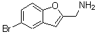 structure of CAS# 165736-51-6, 1-(5-Bromo-1-Benzofuran-2-Yl)Methanamine;(5-Bromo-<wbr>1-benzofu<wbr>ran-2-yl)<wbr>methylami<wbr>ne, 2-(Am<wbr>inomethyl<wbr>)-5-bromo<wbr>-1-benzof<wbr>uran;(5-bromobenzo[d]furan-2-yl)methylamine;2-(Aminomethyl)-5-bromobenzo[b]furan