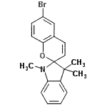 structure of CAS# 16650-14-9, 6-Bromo-1',3',3'-Trimethyl-1',3'-Dihydrospiro[Chromene-2,2'-Indole];1,3,3-Trimethylindolino-6'-bromobenzopyrylospiran;1,3,3-TRIMETHYLINDOLINO-6-BROMOBENZOPYRYLOSPIRAN;1,3,3-Tri<wbr>methylind<wbr>olino-6'-<wbr>bromobenz<wbr>opyrylosp<wbr>iran [Pho<wbr>tochromic<wbr> Compound]