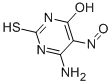structure of CAS# 1672-48-6, 6-Amino-2,3-Dihydro-5-Nitroso-2-Thioxo-4(1H)-Pyrimidinone;6-Amino-5-Nitroso-2-Thioxo-1H-Pyrimidin-4-One;6-Amino-5-Nitroso-2-Thiouracil;4-Amino-6-Hydroxy-2-Mercapto-5-Nitrosopyrimidine