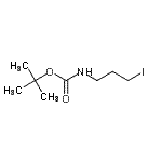 structure of CAS# 167479-01-8, 2-Methyl-2-Propanyl (3-Iodopropyl)Carbamate;N-Boc-3-iodopropylamine;Tert-butyl 3-iodopropylcarbamate