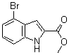 structure of CAS# 167479-13-2, 4-Bromo-1H-Indole-2-carboxylic Acid Methyl Ester;1H-Indole-2-Carboxylic Acid, 4-Bromo-, Methyl Ester;4-Bromoindole-2-Carboxylic Acid Methyl Ester