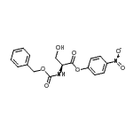 structure of CAS# 1676-91-1, 4-Nitrophenyl N-[(Benzyloxy)Carbonyl]-L-Serinate;4-Nitrophenyl N-[(benzyloxy)carbonyl]-L-serinate;4-Nitrophenyl-N-[(benzyloxy)carbonyl]-L-serinat;L-Serine, N-[(phenylmethoxy)carbonyl]-, 4-nitrophenyl ester