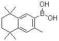 structure of CAS# 169126-64-1, (5,6,7,8-Tetrahydro-3,5,5,8,8-Pentamethyl-2-Naphthalenyl)-Boronic Acid;3,5,5,8,8-Pentamethyl-5,6,7,8-Tetrahydronaphthalen-2-Ylboronic Acid 95%;3,5,5,8,8-PENTAMETHYL-5,6,7,8-TETRAHYDRONAPHTHALEN-2-YLBORONIC ACID;3,5,5,8,8-PENTAMETHYL-5,6,7,8-TETRAHYDRONAPHTHALENE-2-BORONIC ACID