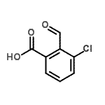 structure of CAS# 169310-05-8, 3-Chloro-2-formylbenzoic acid;3-Choro-2-formylbenzoic acid;BENZOIC ACID,3-CHLORO-2-FORMYL-