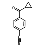 结构式 CAS# 170564-99-5, 4-(环丙基羰基)苯甲腈