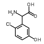 结构式 CAS# 170846-74-9, 氨基(2-氯-5-羟基苯基)乙酸