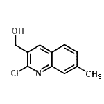 structure of CAS# 170848-22-3, (2-Chloro-7-Methyl-3-Quinolinyl)Methanol;(2-chloro-7-methyl-3-quinolinyl)methanol;MFCD02232326;AG-690/40753785