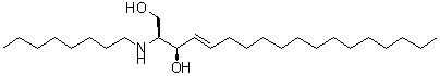结构式 CAS# 170926-06-4, (2S,3R,4E)-2-(辛基氨基)-4-十八碳烯-1,3-二醇