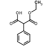 结构式 CAS# 17097-90-4, 3-乙氧基-3-氧代-2-苯丙酸
