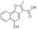 structure of CAS# 17112-91-3, 5-Hydroxy-2-Methylnaphtho[1,2-b]Furan-3-Carboxylic Acid;5-Hydroxy-2-methyl-naphtho[1,2-b]furan-3-carboxylic acid;5-Hydroxy-2-methyl-naphtho[1,2-b]furan-3-carboxylicacid;MFCD02656056