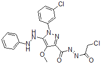 CAS#: 172701-65-4， N-(2-Chloroacetyl)Imino-1-(3-Chlorophenyl)-4-Methoxy-5-(2-Phenylhydrazinyl)Pyrazole-3-Carboxamide