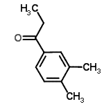 结构式 CAS# 17283-12-4, 1-(3,4-二甲基苯基)-1-丙酮