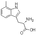 结构式 CAS# 17332-70-6, 7-甲基色氨酸