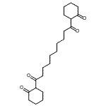 structure of CAS# 17343-93-0, 1,10-Bis(2-Oxocyclohexyl)-1,10-Decanedione;1,10-Bis(2-oxocyclohexyl)-1,10-decanedione #