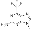 structure of CAS# 1744-14-5, 9-Methyl-6-(Trifluoromethyl)-9H-Purin-2-Amine;9-Methyl-6-(Trifluoromethyl)-2-Purinamine;[9-Methyl-6-(Trifluoromethyl)Purin-2-Yl]Amine;Nsc67092