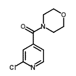 structure of CAS# 174482-98-5, (2-Chloro-4-Pyridinyl)(4-Morpholinyl)Methanone;(2-chloro-4-pyridinyl)(4-morpholinyl)methanone;2-chloro(4-pyridyl) morpholin-4-yl ketone;4-(2-Chloroisonicotinoyl)morpholine