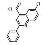 structure of CAS# 174636-77-2, 6-Chloro-2-Phenyl-4-Quinolinecarbonyl Chloride;MFCD03421282