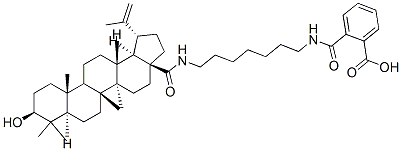 CAS 登录号：174740-64-8， N'-(N-3beta-羟基羽扇-20(29)-烯-28-酰基)-7-氨基庚基)氨基甲酰)苯甲酸