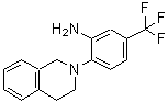 structure of CAS# 175134-94-8, 2-(3,4-Dihydro-2(1H)-Isoquinolinyl)-5-(Trifluoromethyl)Aniline;2-[3,4-Di<wbr>hydro-2(1<wbr>H)-isoqui<wbr>nolinyl]-<wbr>5-(triflu<wbr>oromethyl<wbr>)aniline;MFCD00042163