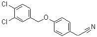 structure of CAS# 175135-34-9, 4-[(3,4-Dichlorophenyl)Methoxy]-Benzeneacetonitrile;2-(4-[(3,4-DICHLOROBENZYL)OXY]PHENYL)ACETONITRILE;4-(3,4-DICHLOROBENZYLOXY)PHENYLACETONITRILE