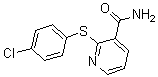 structure of CAS# 175135-82-7, 2-[(4-Chlorophenyl)Thio]-3-Pyridinecarboxamide;2-(4-CHLOROPHENYLTHIO)PYRIDINE-3-CARBOXAMIDE;2-[(4-CHLOROPHENYL)THIO]NICOTINAMIDE