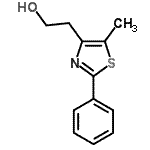 structure of CAS# 175136-30-8, 2-(5-Methyl-2-Phenyl-1,3-Thiazol-4-Yl)Ethanol;2-(5-Methyl-2-phenyl-1,3-thiazol-4-yl)ethan-1-ol;2-(5-Methyl-2-phenylthiazol-4-yl)ethanol;4-THIAZOLEETHANOL,5-METHYL-2-PHENYL-
