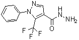 structure of CAS# 175137-31-2, 1-Phenyl-5-(Trifluoromethyl)-1H-Pyrazole-4-Carbohydrazide;1-Phenyl-<wbr>5-(triflu<wbr>oromethyl<wbr>)pyrazole<wbr>-4-carbox<wbr>ylic acid<wbr> hydrazide;1-Phenyl-<wbr>5-(triflu<wbr>oromethyl<wbr>)pyrazole<wbr>-4-carbox<wbr>ylic acid<wbr> hydrazid<wbr>e 97%;Cycloprop<wbr>ylmethyl2<wbr>-chloro-4<wbr>-(trifluo<wbr>romethyl)<wbr>pyrimidin<wbr>e-5-carbo<wbr>xylate
