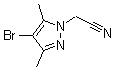 structure of CAS# 175137-59-4, 4-Bromo-3,5-Dimethyl-1H-Pyrazole-1-Acetonitrile;(4-Bromo-3,5-Dimethyl-1H-Pyrazol-1-Yl)Acetonitrile(SALTDATA: FREE);2-(4-BROMO-3,5-DIMETHYL-1H-PYRAZOL-1-YL)ACETONITRILE;(4-Bromo-3,5-Dimethyl-1H-Pyrazol-1-Yl)Acetonitrile