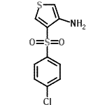 structure of CAS# 175201-48-6, 4-[(4-Chlorophenyl)Sulfonyl]-3-Thiophenamine;3-AMINO-4-(4-CHLOROBENZENESULFONYL)THIOPHENE;3-Amino-4-[(4-chlorophenyl)sulfonyl]thiophene;3-Amino-4-[(4-chlorophenyl)sulphonyl]thiophene