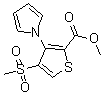 structure of CAS# 175201-75-9, 4-(Methylsulfonyl)-3-(1H-Pyrrol-1-Yl)-2-Thiophenecarboxylic Acid Methyl Ester;METHYL 4-(METHYLSULPHONYL)-3-(1H-PYRROL-1-YL)THIOPHENE-2-CARBOXYLATE;METHYL 4-(METHYLSULFONYL)-3-(1H-PYRROL-1-YL)THIOPHENE-2-CARBOXYLATE;METHYL 4-(METHYLSULPHONYL)-3-PYRROL-1-YLTHIOPHENE-2-CARBOXYLATE