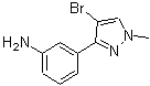 structure of CAS# 175201-77-1, 3-(4-Bromo-1-Methyl-1H-Pyrazol-3-Yl)Aniline;175201-77-1; .; 