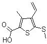 结构式 CAS# 175202-63-8, 4-乙烯基-3-甲基-5-(甲硫基)-2-噻吩羧酸