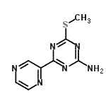 CAS 登录号：175202-92-3， 4-(甲硫基)-6-(2-吡嗪基)-1,3,5-三嗪-2-胺