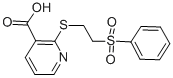 structure of CAS# 175203-21-1, 2-(2-Phenylsulfonylethylsulfanyl)Pyridine-3-Carboxylate;2-(2-Phenylsulfonylethylthio)-3-Pyridinecarboxylate;2-(2-Phenylsulfonylethylthio)Nicotinate;Zinc00149981