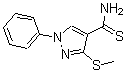 CAS 登录号：175203-73-3， 3-(甲硫基)-1-苯基-1H-吡唑-4-硫代甲酰胺