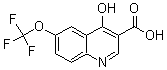 structure of CAS# 175203-86-8, 4-Hydroxy-6-(Trifluoromethoxy)-3-Quinolinecarboxylic Acid;4-Hydroxy-6-(Trifluoromethoxy)Quinoline-3-Carboxylic Acid, Tech;4-HYDROXY-6-(TRIFLUOROMETHOXY)QUINOLINE-3-CARBOXYLIC ACID;4-Hydroxy-6-(Trifluoromethoxy)-3-Quinolinecarboxylicacid