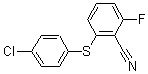structure of CAS# 175204-12-3, 2-[(4-Chlorophenyl)Thio]-6-Fluoro-Benzonitrile;2-(4-Chlorophenyl)Sulfanyl-6-Fluoro-Benzonitrile;2-[(4-Chlorophenyl)Thio]-6-Fluorobenzonitrile;2-[(4-Chlorophenyl)Thio]-6-Fluoro-Benzonitrile