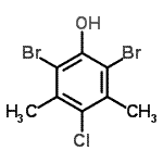 structure of CAS# 175204-32-7, 2,6-Dibromo-4-Chloro-3,5-Dimethylphenol;2,6-dibromo-4-chloro-3,5-dimethylphenol;4-Chloro-2,6-dibromo-3,5-dimethylphenol;ZINC05212000
