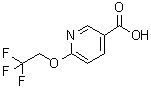 structure of CAS# 175204-90-7, 6-(2,2,2-Trifluoroethoxy)-3-Pyridinecarboxylic Acid;6-(2,2,2-TRIFLUOROETHOXY)PYRIDINE-3-CARBOXYLIC ACID;6-(2,2,2-Trifluoroethoxy)Pyridine-3-Carboxylic;6-(2,2,2-Trifluoroethoxy)Nicotinic Acid, 95+%