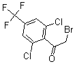 structure of CAS# 175205-89-7, 2-Bromo-1-[2,6-Dichloro-4-(Trifluoromethyl)Phenyl]-Ethanone;2-Bromo-1-[2,6-Dichloro-4-(Trifluoromethyl)Phenyl]Ethan-1-One, 95+%;2-BROMO-1-[2,6-DICHLORO-4-(TRIFLUOROMETHYL)PHENYL]ETHAN-1-ONE;2-Bromo-1-(2,6-Dichloro-4-(Trifluoromethyl)Phenyl)Ethanone