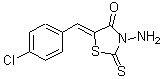 CAS 登录号：17521-20-9， (5Z)-3-氨基-5-(4-氯苄亚基)-2-硫代-1,3-噻唑烷-4-酮