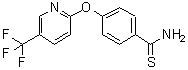 structure of CAS# 175277-02-8, 4-[[5-(Trifluoromethyl)-2-Pyridinyl]Oxy]-Benzenecarbothioamide;4-[[5-(TRIFLUOROMETHYL)-2-PYRIDYL]OXY]BENZENE-1-CARBOTHIOAMIDE;4-[5-(Trifluoromethyl)Pyridin-2-Yloxy]Thiobenzamide 97%;4-[5-(Trifluoromethyl)Pyridin-2-Yloxy]Thiobenzamide97%