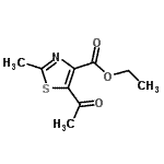 structure of CAS# 175277-29-9, Ethyl 5-Acetyl-2-Methyl-Thiazole-4-Carboxylate;4-THIAZOLECARBOXYLICACID, 5-ACETYL-2-METHYL-, ETHYL ESTER;ethyl 5-acetyl-2-methyl-1,3-thiazole-4-carboxylate;ethyl 5-acetyl-2-methyl-thiazole-4-carboxylate