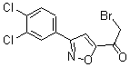 structure of CAS# 175277-38-0, 2-Bromo-1-[3-(3,4-Dichlorophenyl)-5-Isoxazolyl]-Ethanone;2-Bromo-1-[3-(3,4-Dichlorophenyl)Isoxazol-5-Yl]Ethan-1-One, Tech;2-BROMO-1-[3-(3,4-DICHLOROPHENYL)ISOXAZOL-5-YL]ETHAN-1-ONE;5-(Bromoacetyl)-3-(3,4-Dichlorophenyl)Isoxazoletech